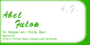 abel fulop business card