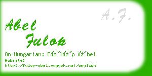 abel fulop business card